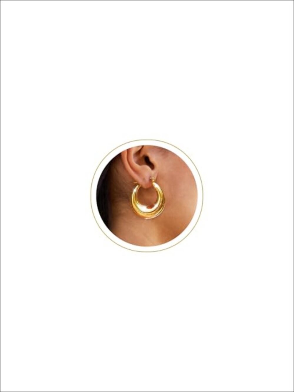 Chunky Hoop Earrings 14k Gold Plated Hinged Hoop Women Jewelry